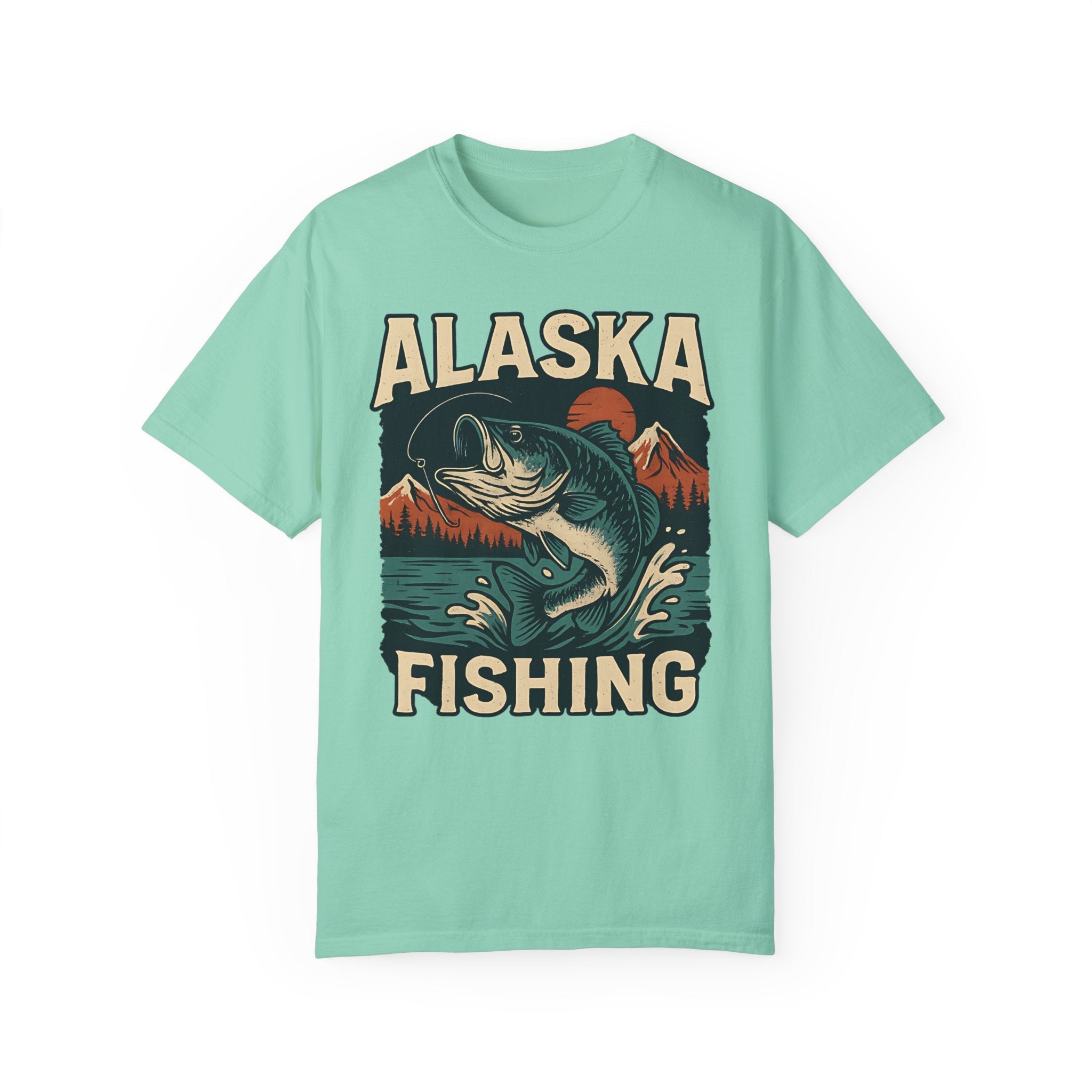 Alaska Fishing Unisex Garment - Dyed T-shirt - Adventure & Nature Lover Tee - Get Tight Gear