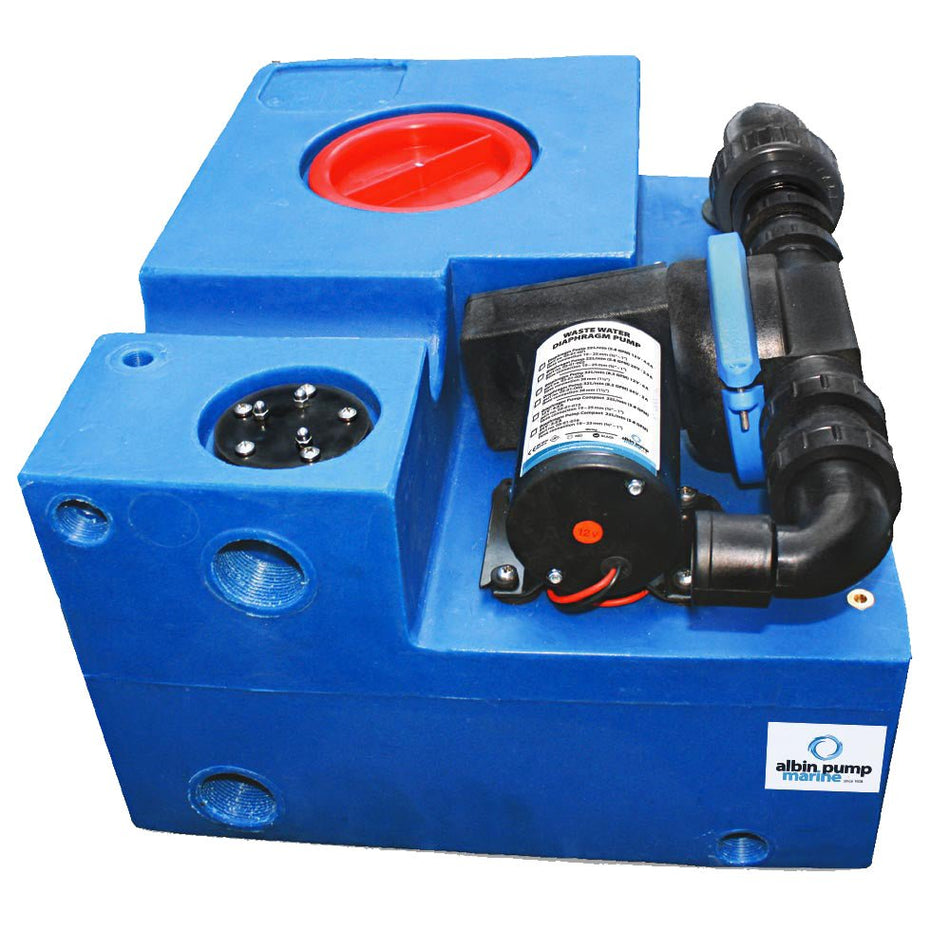 Albin Group 12 Gallon (47L) Waste Water Tank CPL Diaphragm - 12V - Get Tight Gear