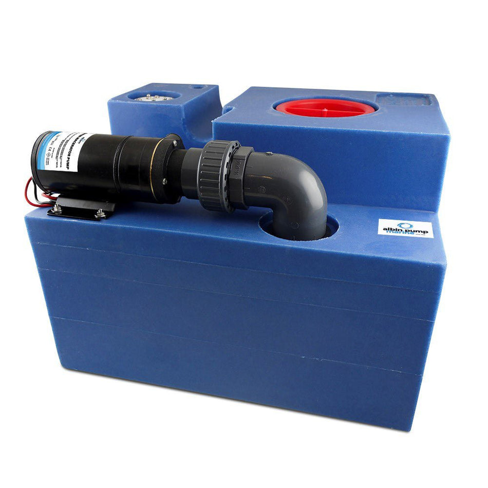 Albin Group 12 Gallon (47L) Waste Water Tank CPL Macerator - 12V - Get Tight Gear