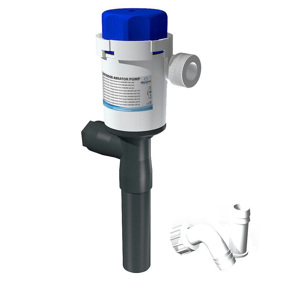 Albin Group Cartridge Aerator Pump - 750 GPH - 12V - Straight - Get Tight Gear