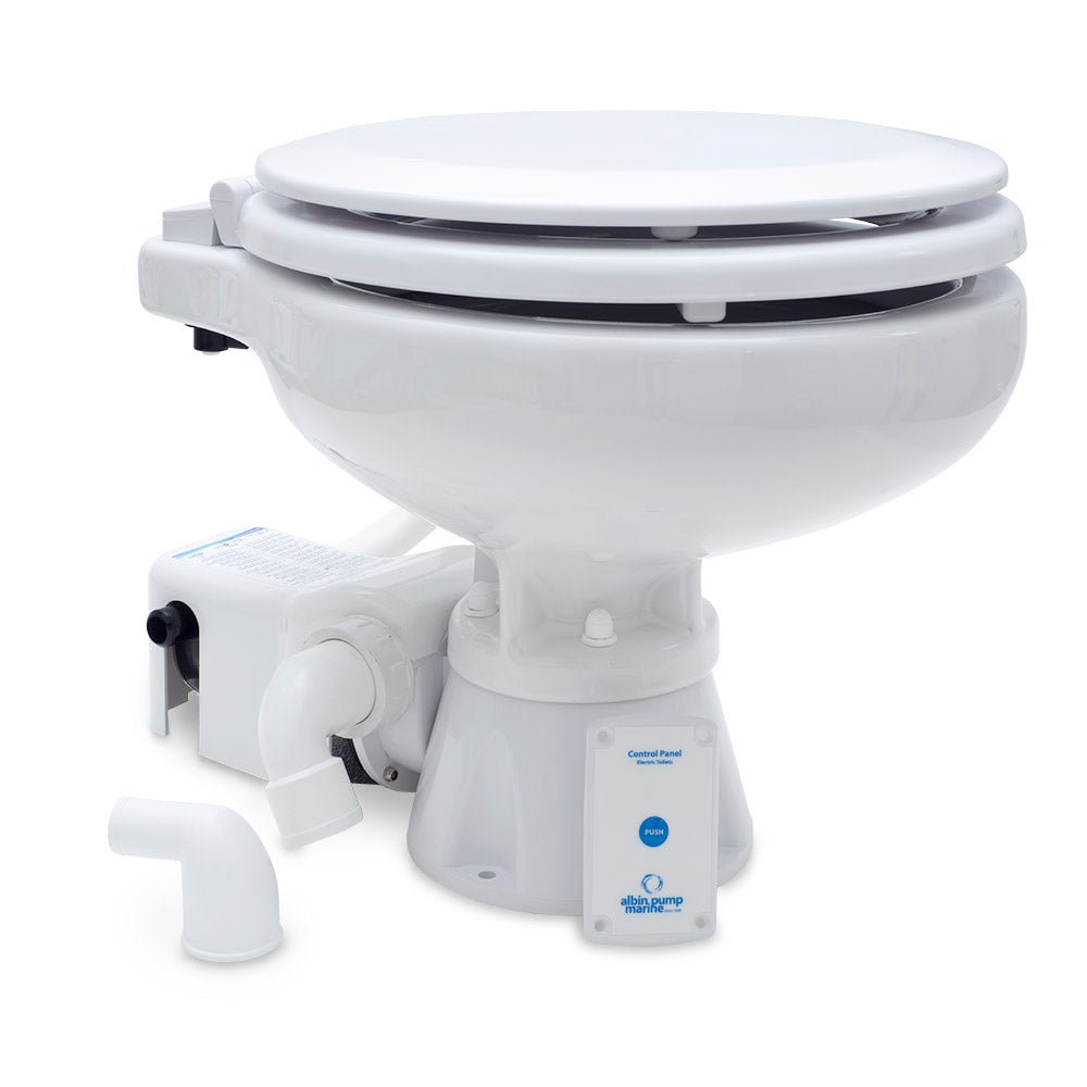 Albin Group Marine Toilet Standard Electric EVO Compact Low - 12V - Get Tight Gear