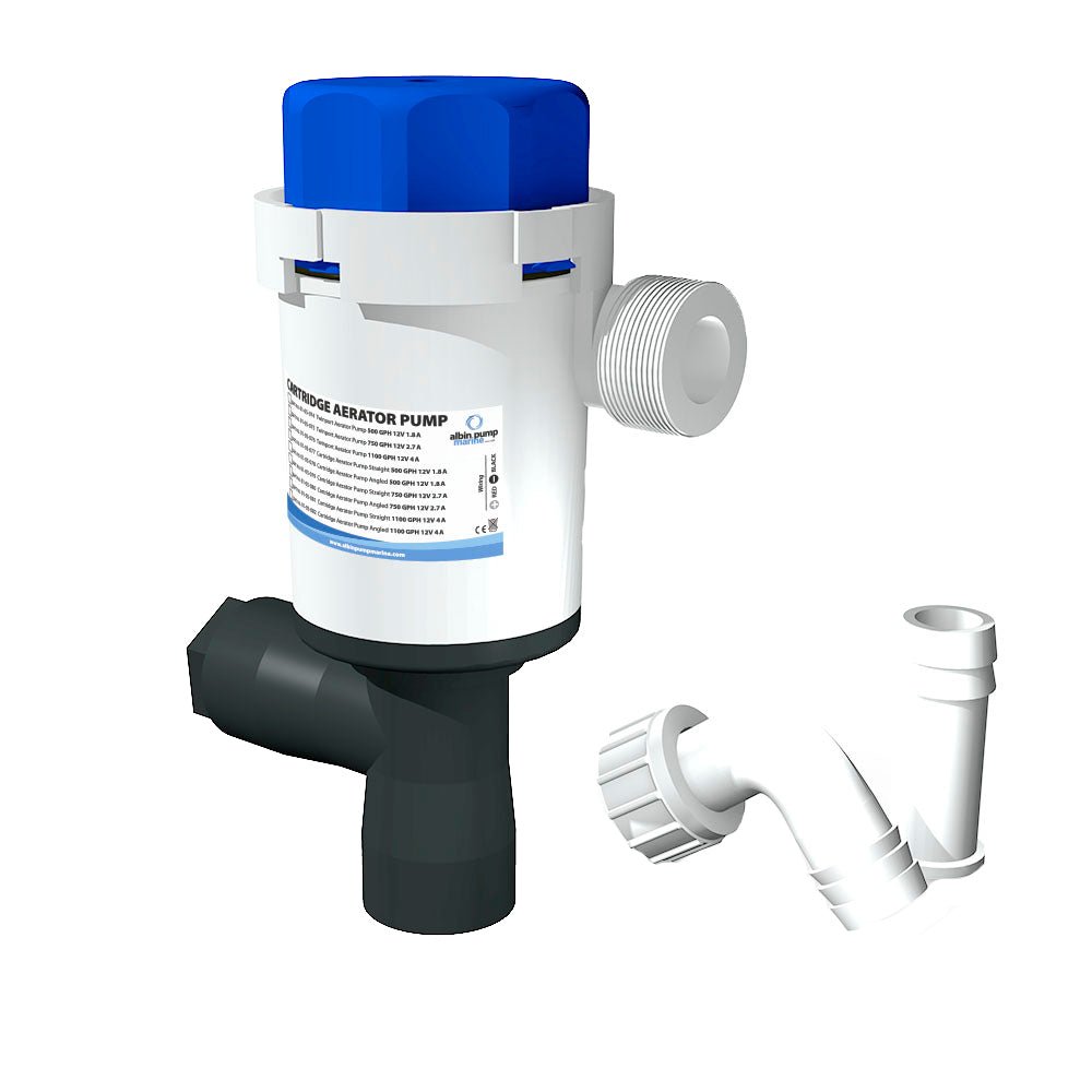 Albin Group Twinport Aerator Pump - 750 GPH - 12V - Get Tight Gear