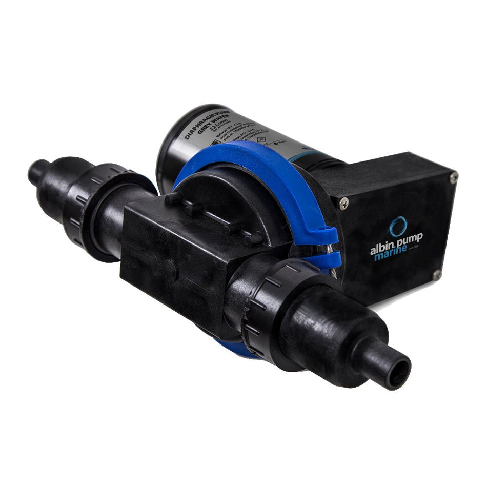Albin Group Waste Water Diaphragm Pump - 22L(5.8GPM) - 24V - Get Tight Gear