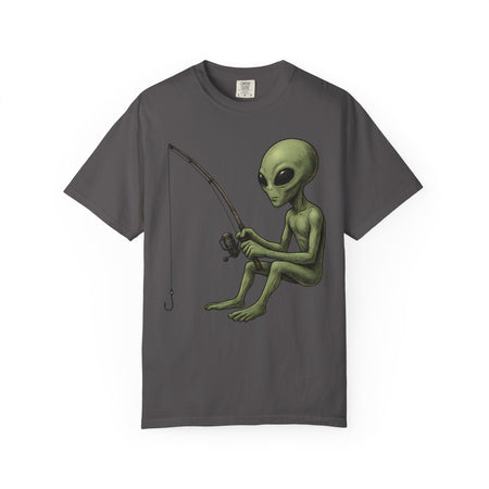 Alien Fishing T-shirt | Unisex Garment - Dyed Tee for Fishing Enthusiasts - Get Tight Gear