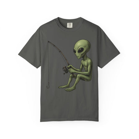 Alien Fishing T-shirt | Unisex Garment - Dyed Tee for Fishing Enthusiasts - Get Tight Gear