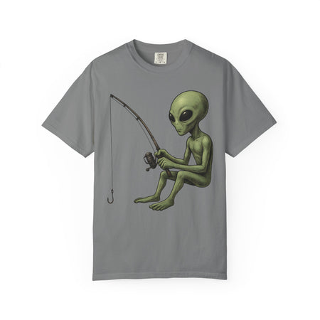 Alien Fishing T-shirt | Unisex Garment - Dyed Tee for Fishing Enthusiasts - Get Tight Gear
