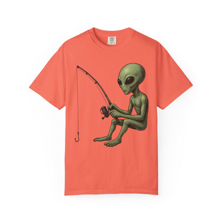 Alien Fishing T-shirt | Unisex Garment - Dyed Tee for Fishing Enthusiasts - Get Tight Gear