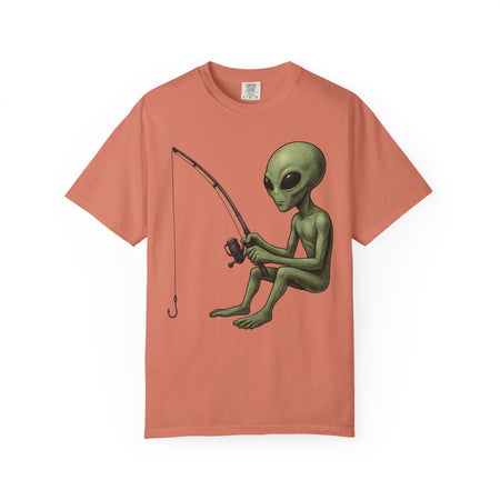 Alien Fishing T-shirt | Unisex Garment - Dyed Tee for Fishing Enthusiasts - Get Tight Gear