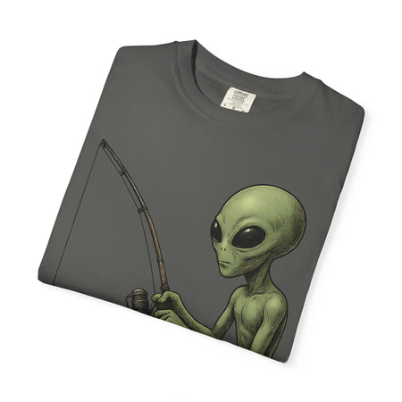 Alien Fishing T-shirt | Unisex Garment - Dyed Tee for Fishing Enthusiasts - Get Tight Gear