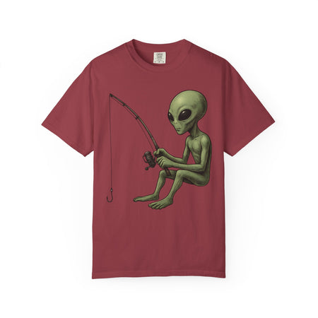 Alien Fishing T-shirt | Unisex Garment - Dyed Tee for Fishing Enthusiasts - Get Tight Gear