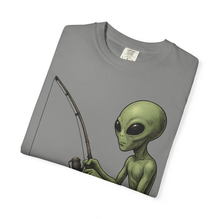 Alien Fishing T-shirt | Unisex Garment - Dyed Tee for Fishing Enthusiasts - Get Tight Gear