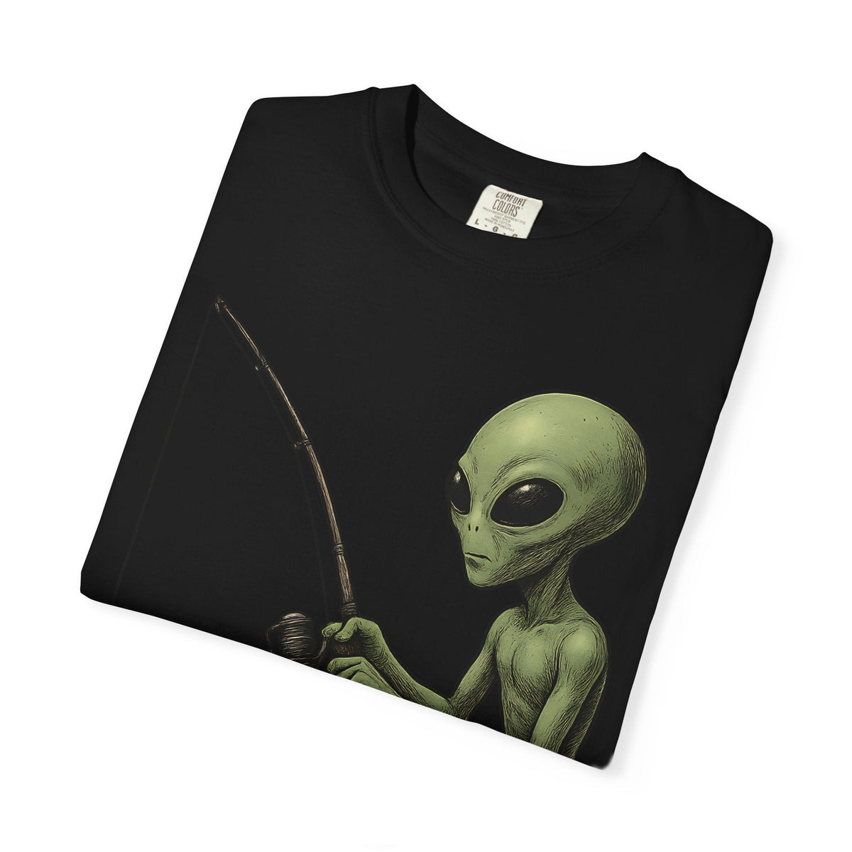 Alien Fishing T-shirt | Unisex Garment - Dyed Tee for Fishing Enthusiasts - Get Tight Gear