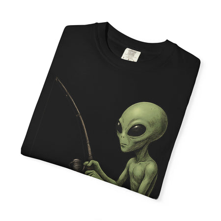 Alien Fishing T-shirt | Unisex Garment - Dyed Tee for Fishing Enthusiasts - Get Tight Gear