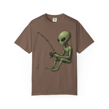 Alien Fishing T-shirt | Unisex Garment - Dyed Tee for Fishing Enthusiasts - Get Tight Gear