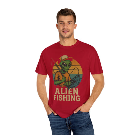 Alien Fishing Unisex Garment - Dyed T-shirt - Adventure & Nature Lover Tee - Get Tight Gear