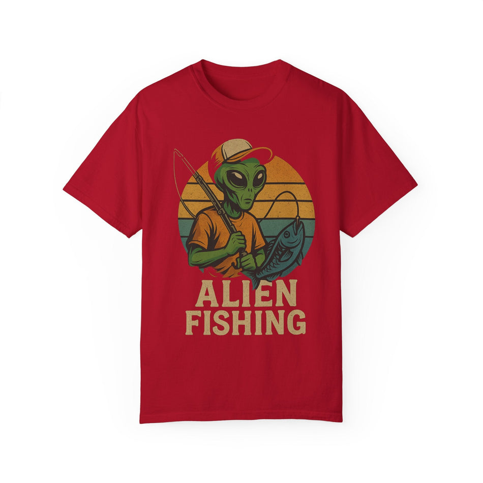 Alien Fishing Unisex Garment - Dyed T-shirt - Adventure & Nature Lover Tee - Get Tight Gear