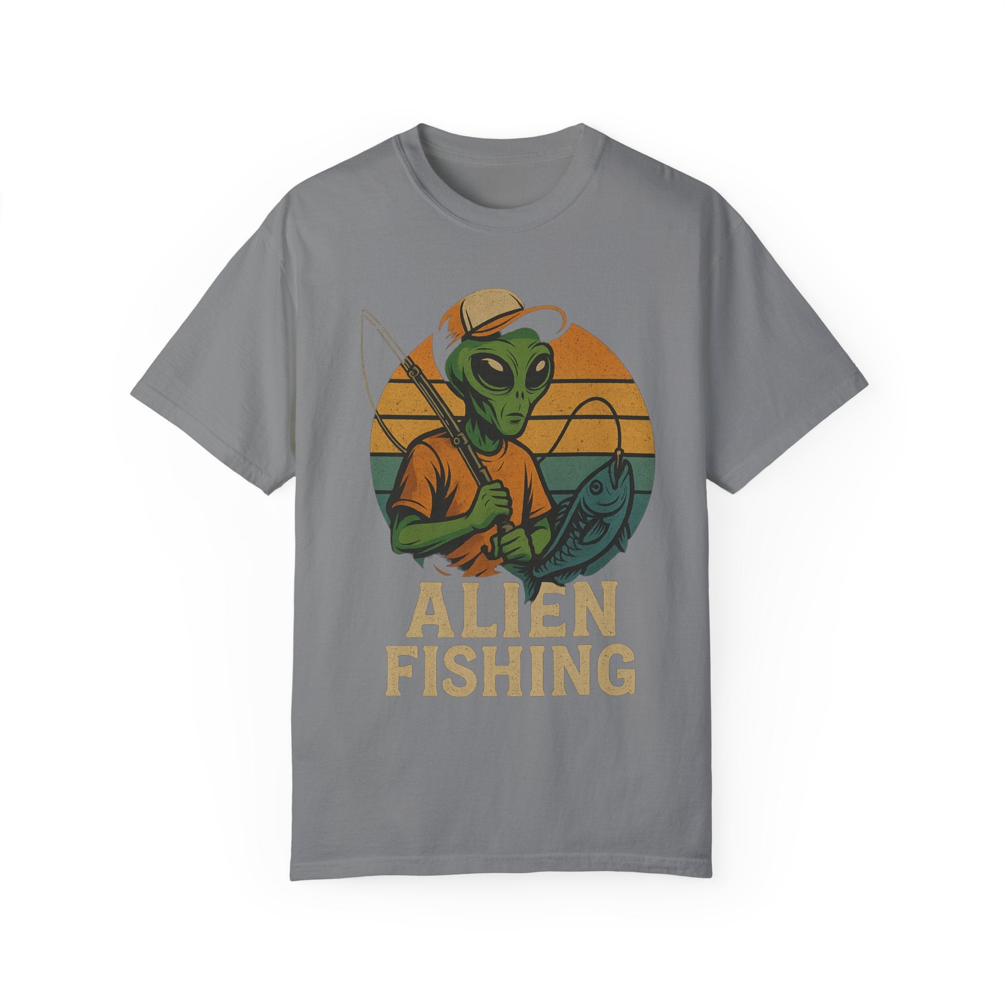 Alien Fishing Unisex Garment - Dyed T-shirt - Adventure & Nature Lover Tee - Get Tight Gear