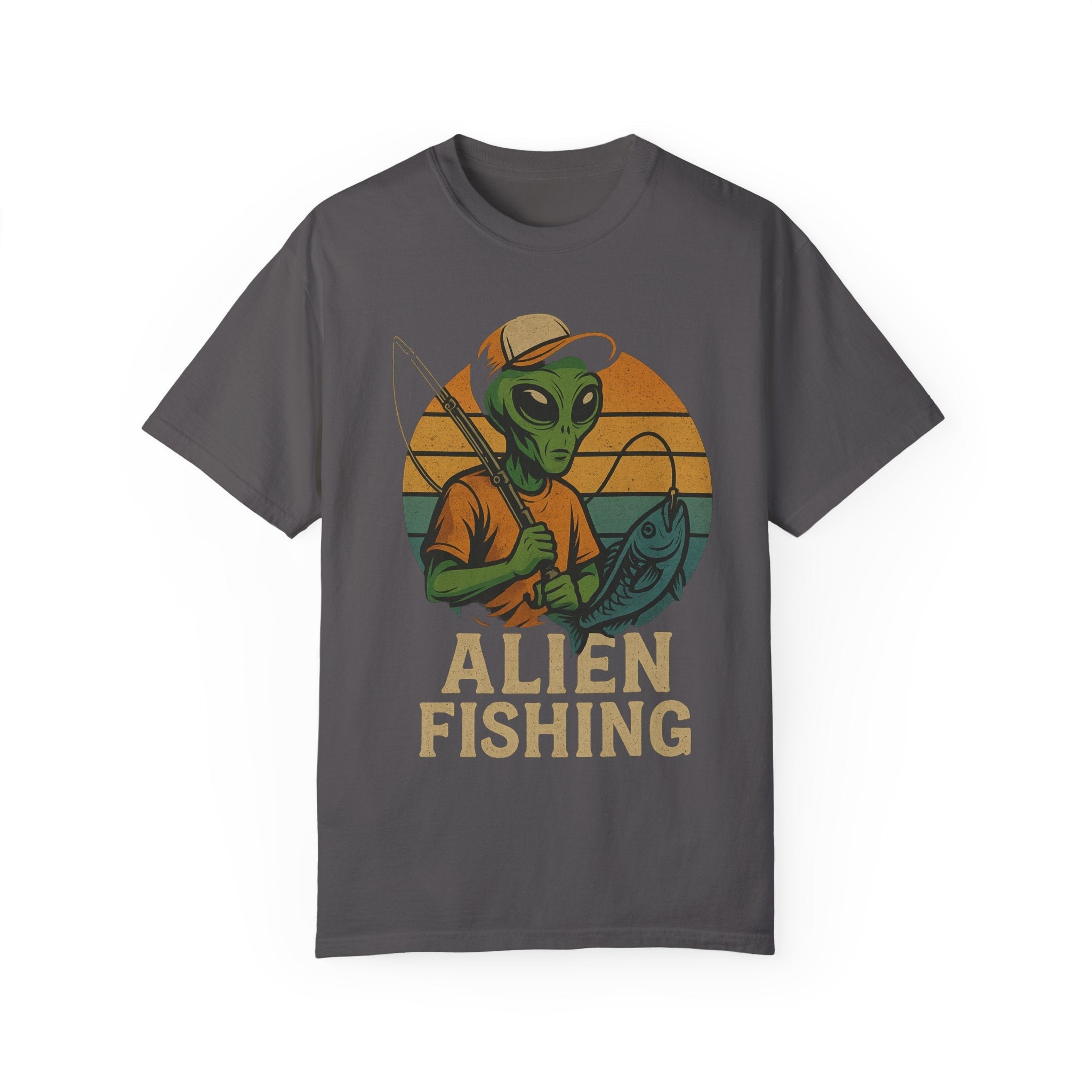 Alien Fishing Unisex Garment - Dyed T-shirt - Adventure & Nature Lover Tee - Get Tight Gear