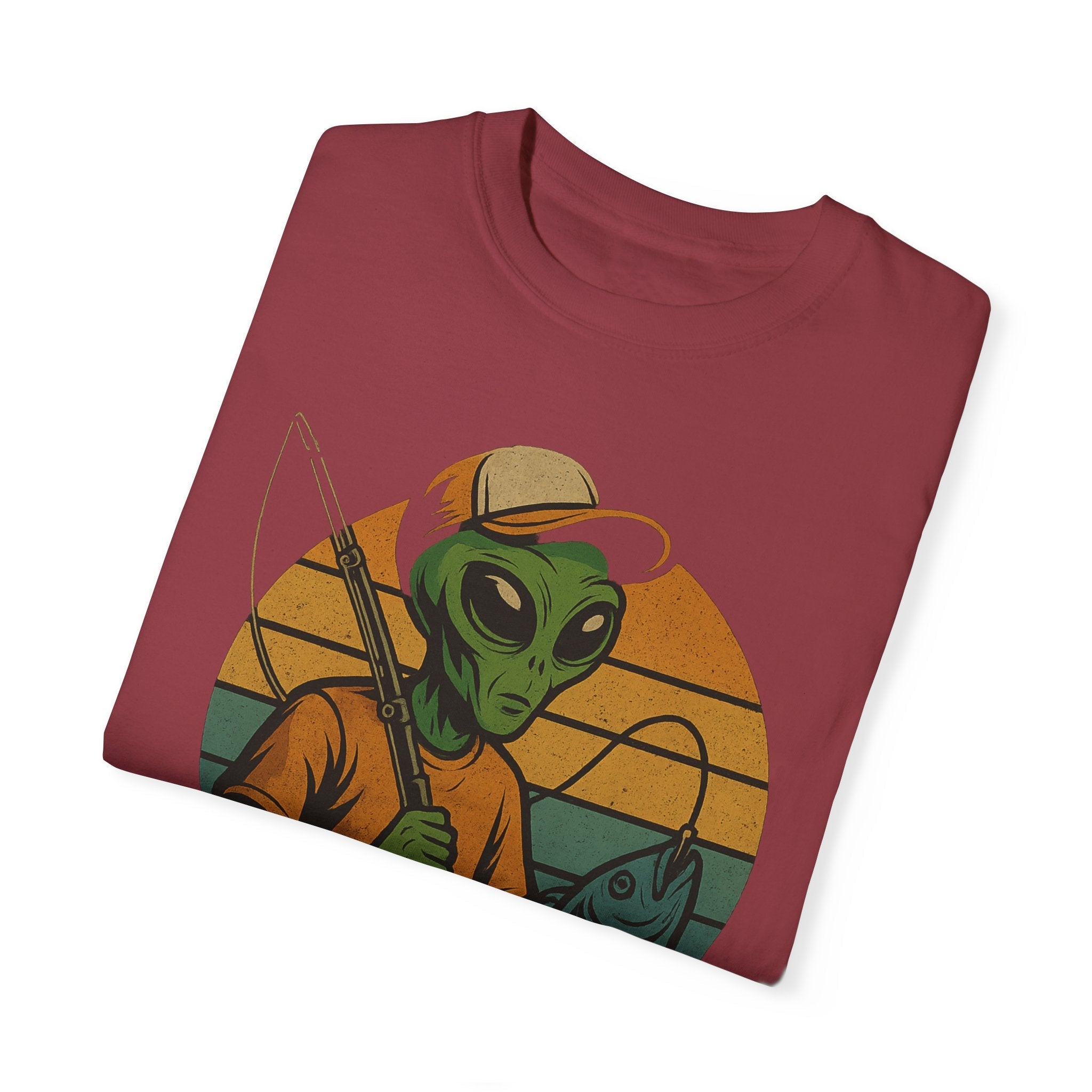 Alien Fishing Unisex Garment - Dyed T-shirt - Adventure & Nature Lover Tee - Get Tight Gear