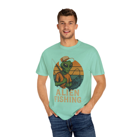Alien Fishing Unisex Garment - Dyed T-shirt - Adventure & Nature Lover Tee - Get Tight Gear