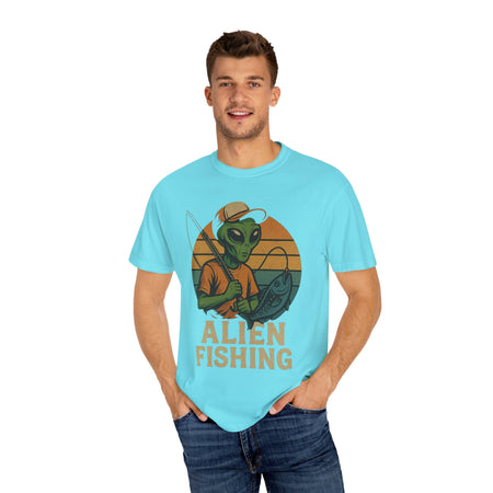 Alien Fishing Unisex Garment - Dyed T-shirt - Adventure & Nature Lover Tee - Get Tight Gear