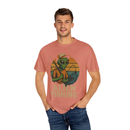 Alien Fishing Unisex Garment - Dyed T-shirt - Adventure & Nature Lover Tee - Get Tight Gear
