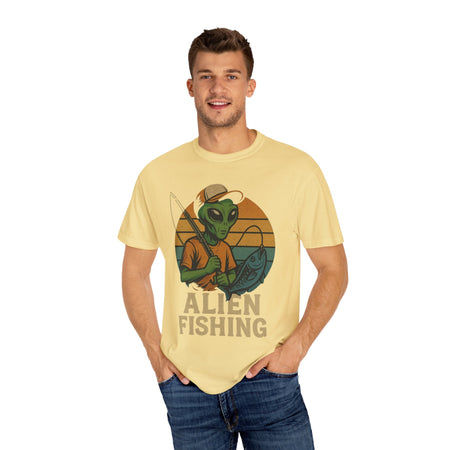 Alien Fishing Unisex Garment - Dyed T-shirt - Adventure & Nature Lover Tee - Get Tight Gear