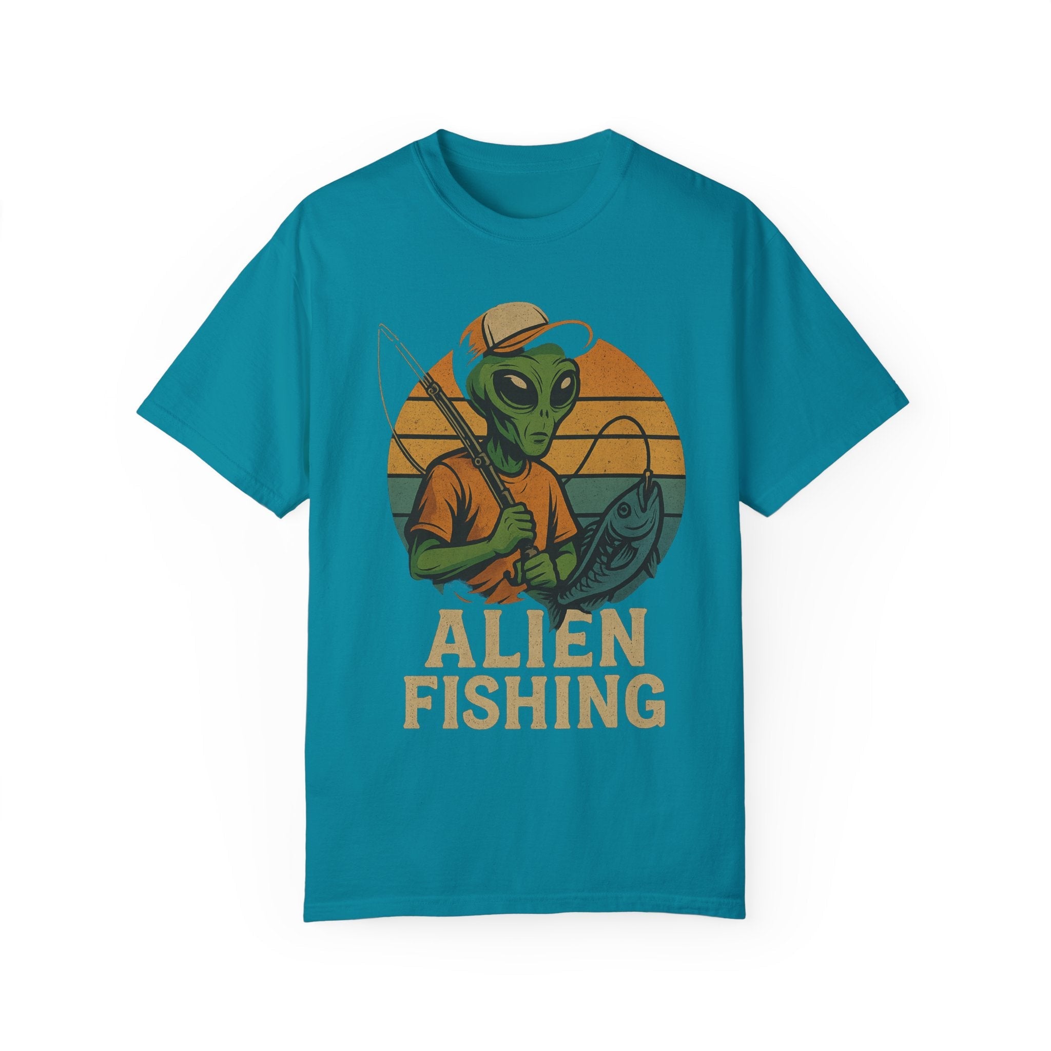 Alien Fishing Unisex Garment - Dyed T-shirt - Adventure & Nature Lover Tee - Get Tight Gear