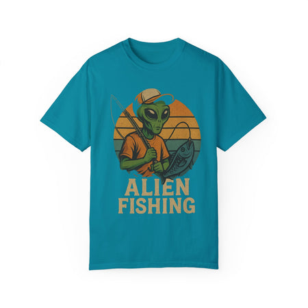 Alien Fishing Unisex Garment - Dyed T-shirt - Adventure & Nature Lover Tee - Get Tight Gear