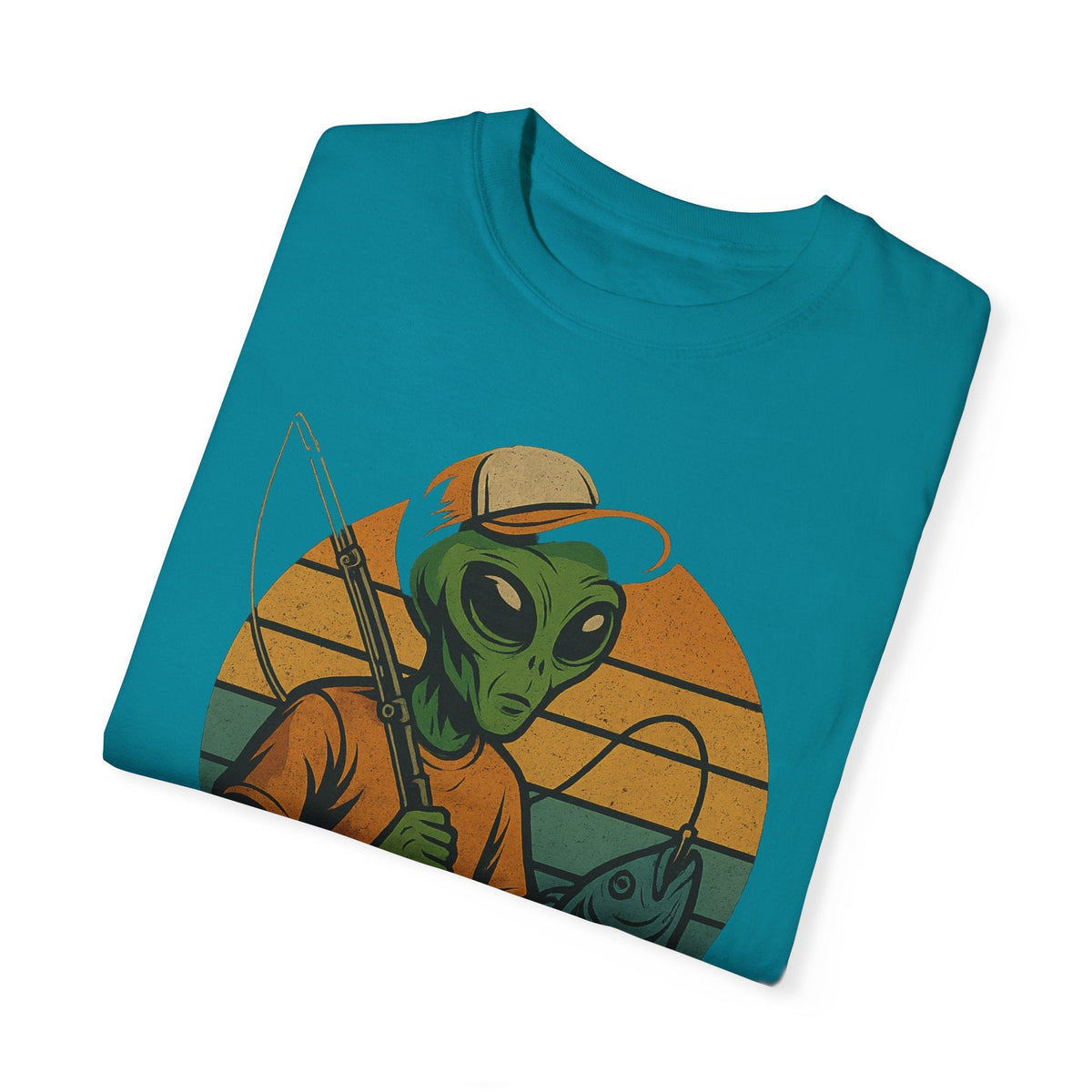 Alien Fishing Unisex Garment - Dyed T-shirt - Adventure & Nature Lover Tee - Get Tight Gear