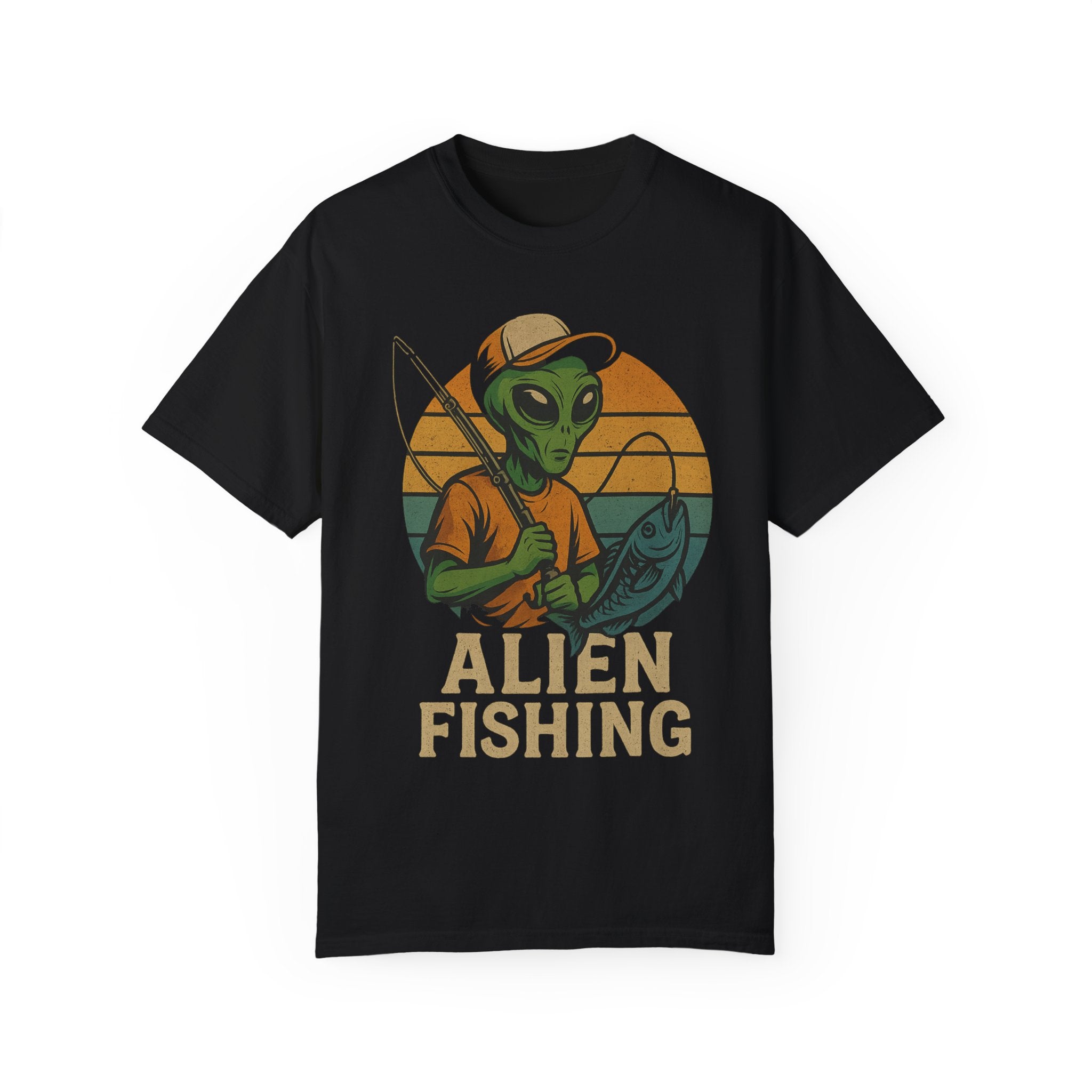 Alien Fishing Unisex Garment - Dyed T-shirt - Adventure & Nature Lover Tee - Get Tight Gear