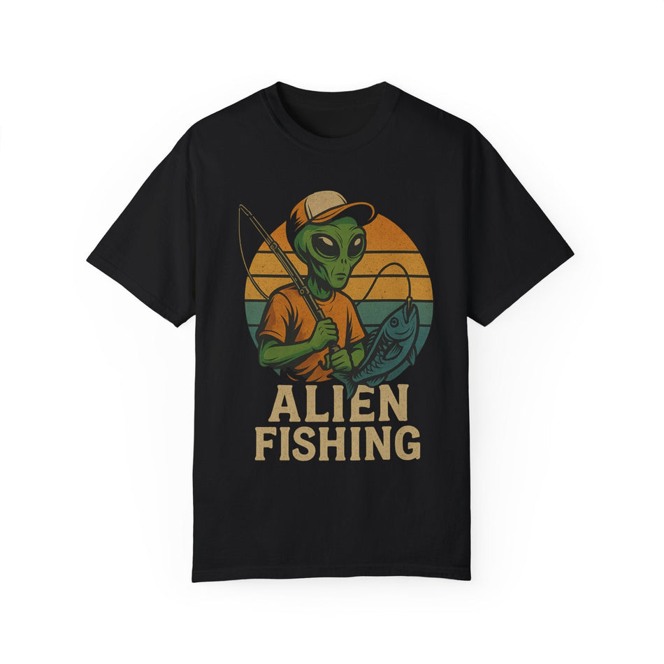 Alien Fishing Unisex Garment - Dyed T-shirt - Adventure & Nature Lover Tee - Get Tight Gear