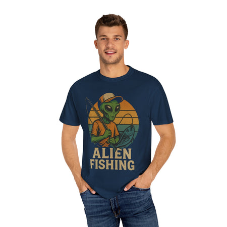 Alien Fishing Unisex Garment - Dyed T-shirt - Adventure & Nature Lover Tee - Get Tight Gear