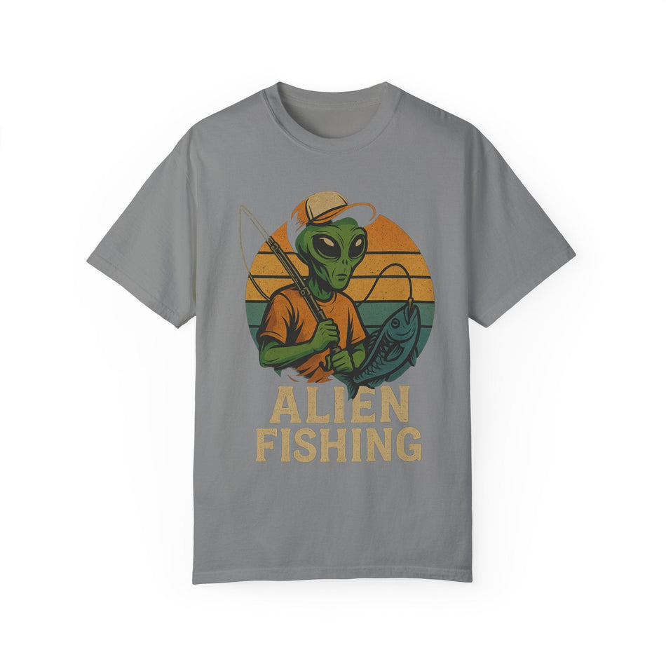 Alien Fishing Unisex Garment - Dyed T-shirt - Adventure & Nature Lover Tee - Get Tight Gear