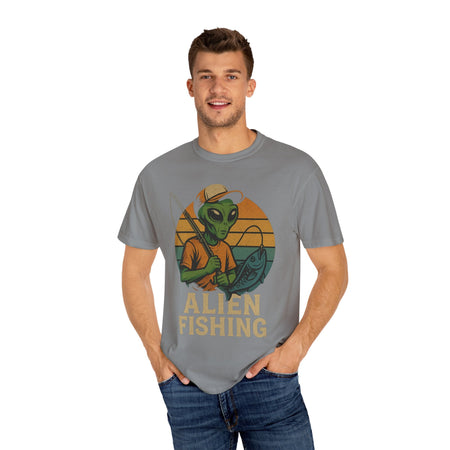 Alien Fishing Unisex Garment - Dyed T-shirt - Adventure & Nature Lover Tee - Get Tight Gear