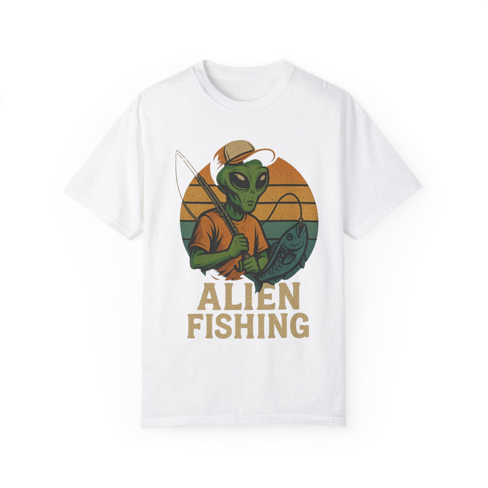 Alien Fishing Unisex Garment - Dyed T-shirt - Adventure & Nature Lover Tee - Get Tight Gear