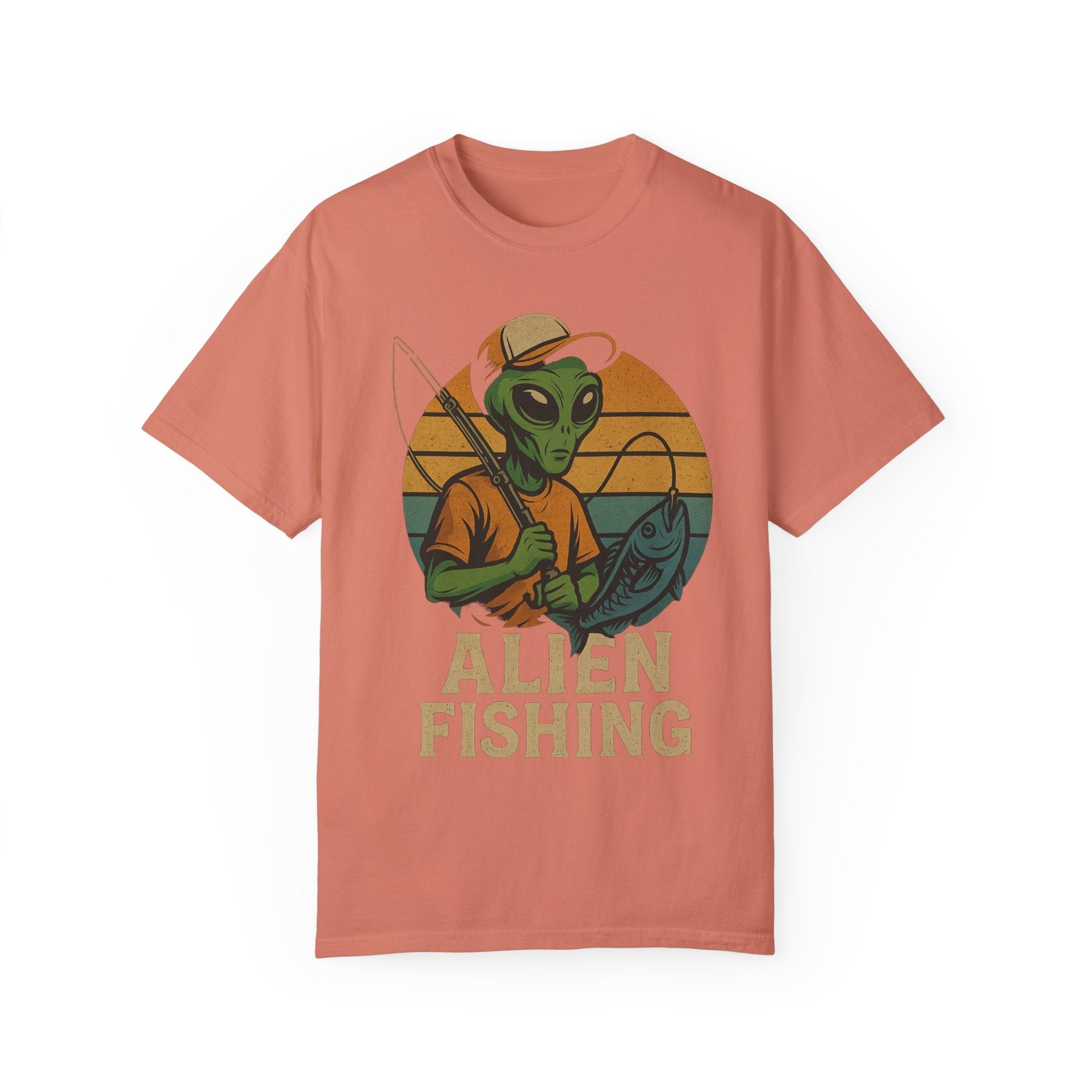 Alien Fishing Unisex Garment - Dyed T-shirt - Adventure & Nature Lover Tee - Get Tight Gear