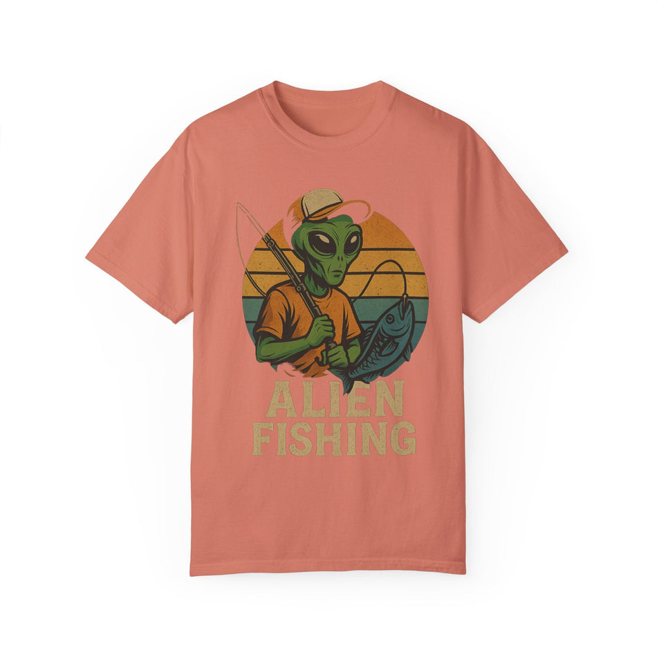 Alien Fishing Unisex Garment - Dyed T-shirt - Adventure & Nature Lover Tee - Get Tight Gear