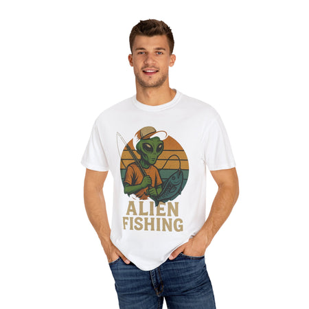 Alien Fishing Unisex Garment - Dyed T-shirt - Adventure & Nature Lover Tee - Get Tight Gear