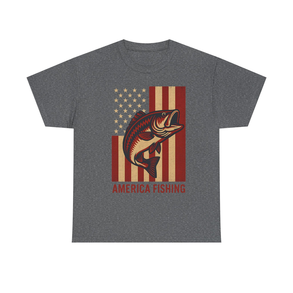 America Fishing Flag Unisex Tee - Patriot Angler Shirt - Get Tight Gear