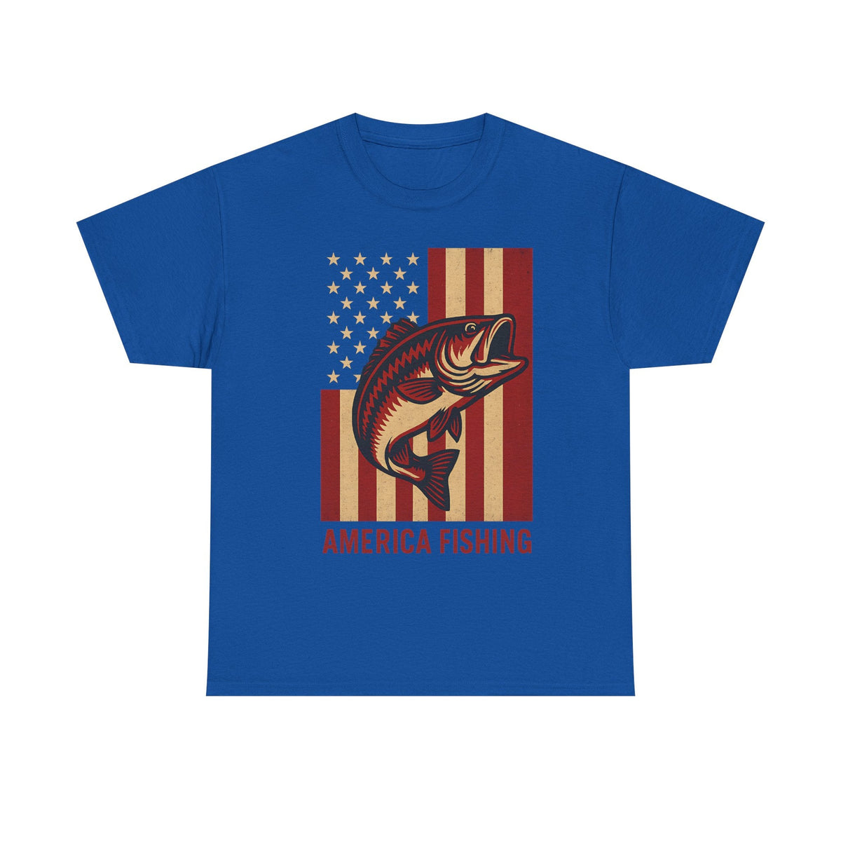 America Fishing Flag Unisex Tee - Patriot Angler Shirt - Get Tight Gear