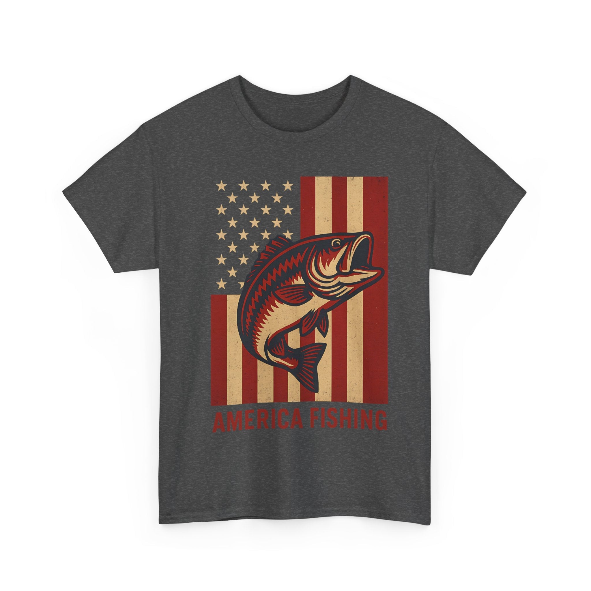 America Fishing Flag Unisex Tee - Patriot Angler Shirt - Get Tight Gear