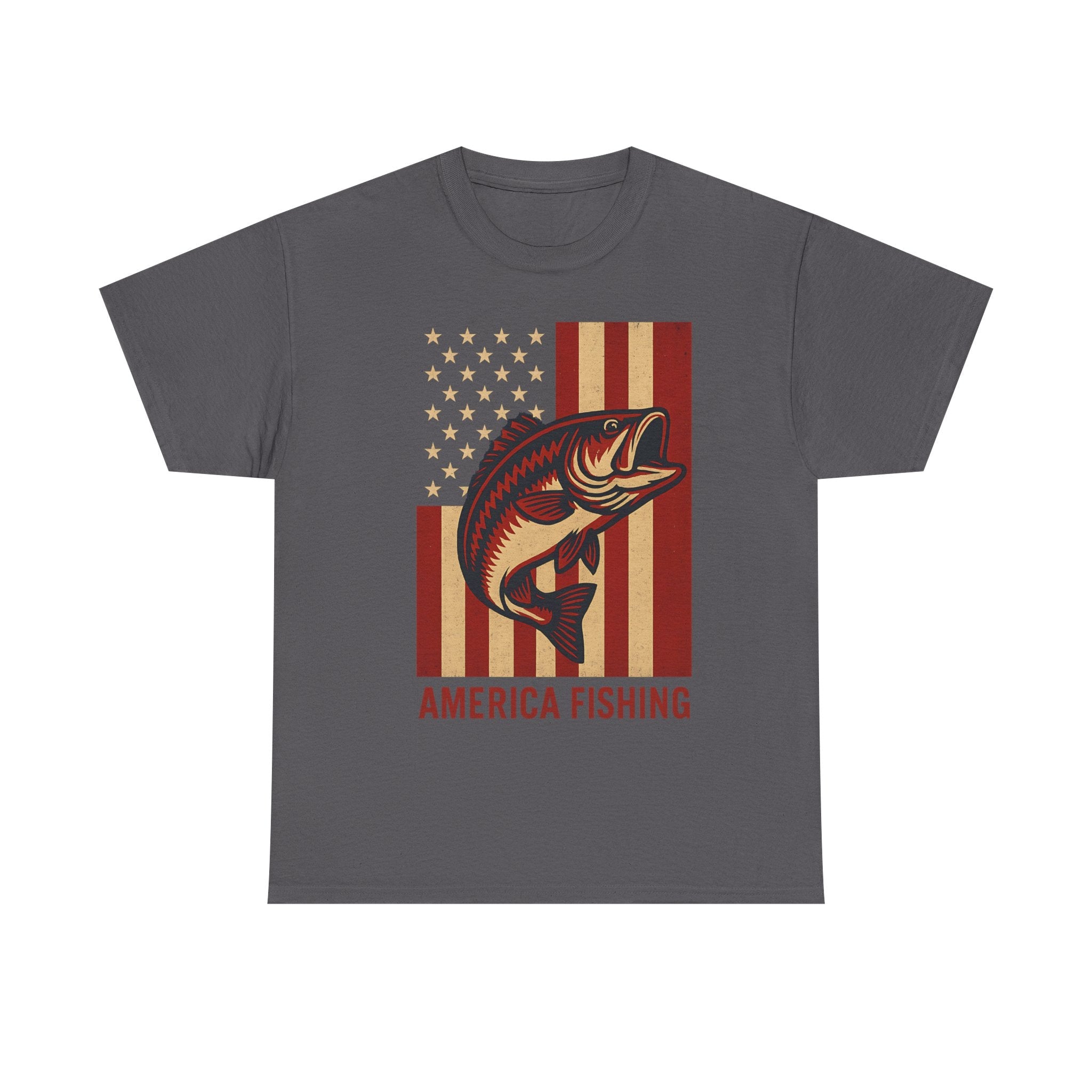 America Fishing Flag Unisex Tee - Patriot Angler Shirt - Get Tight Gear