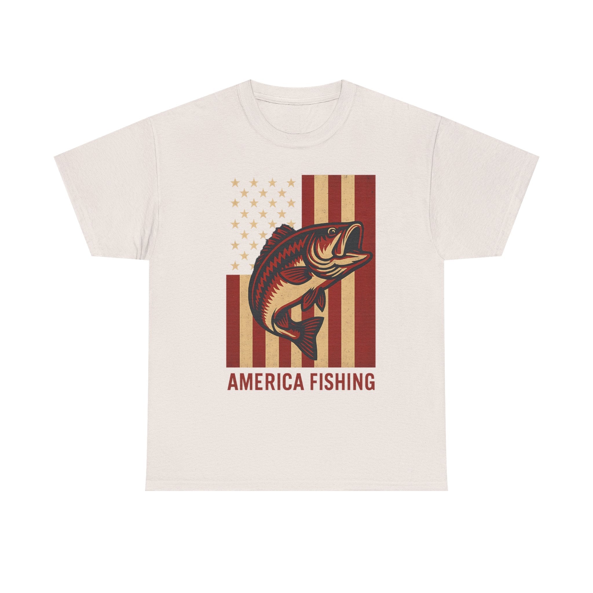America Fishing Flag Unisex Tee - Patriot Angler Shirt - Get Tight Gear