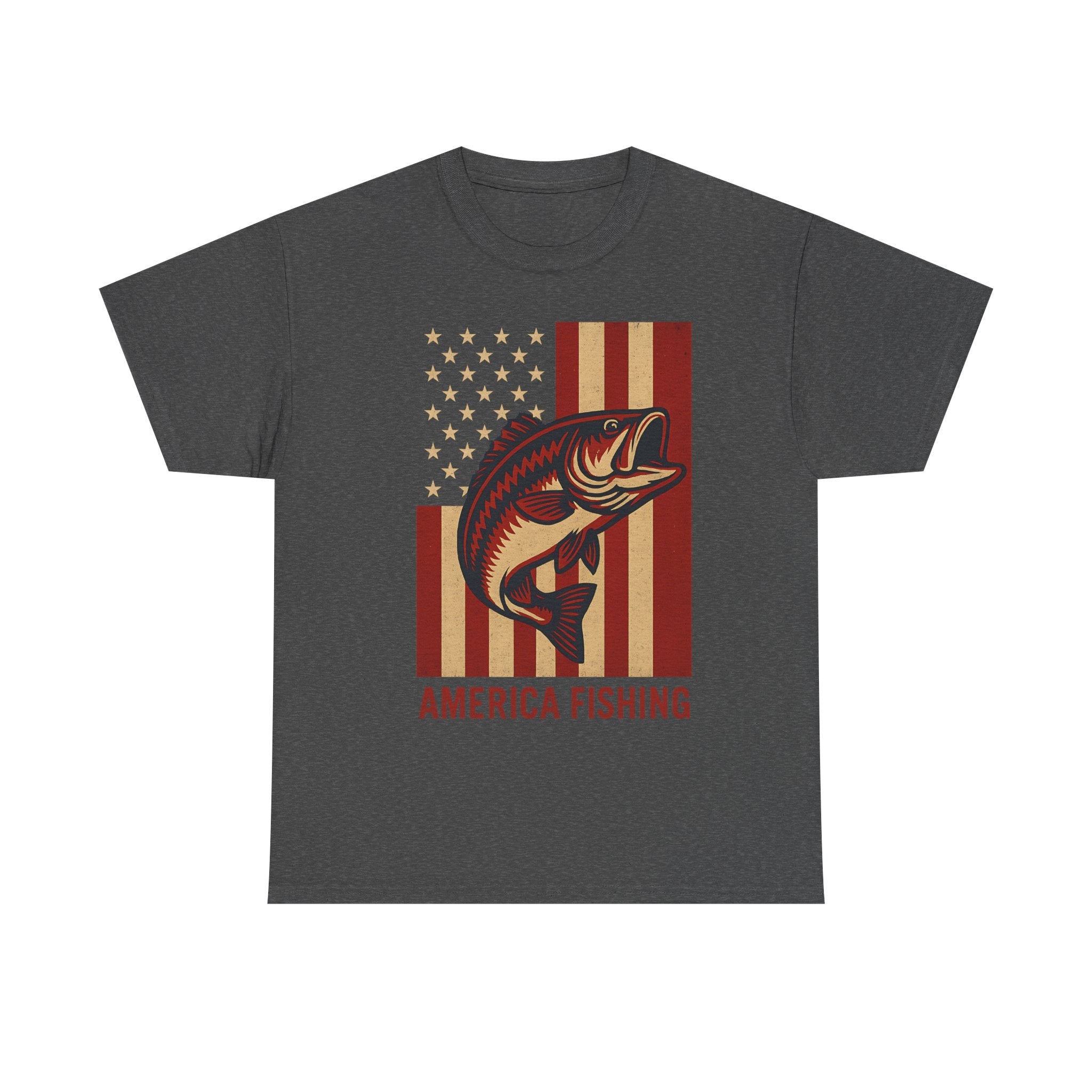 America Fishing Flag Unisex Tee - Patriot Angler Shirt - Get Tight Gear