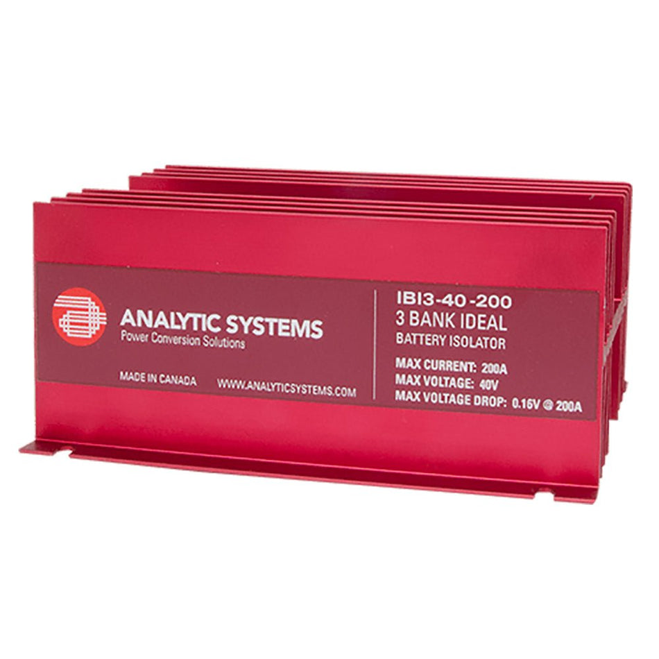Analytic Systems 200A, 40V 3 - Bank Ideal Battery Isolator - Get Tight Gear