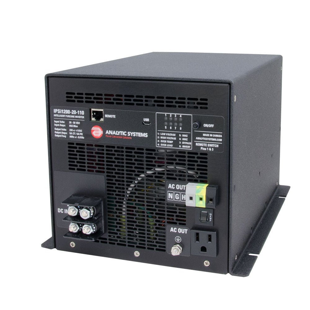 Analytic Systems AC Intelligent Pure Sine Wave Inverter 1200W, 20 - 40V In, 110V Out - Get Tight Gear