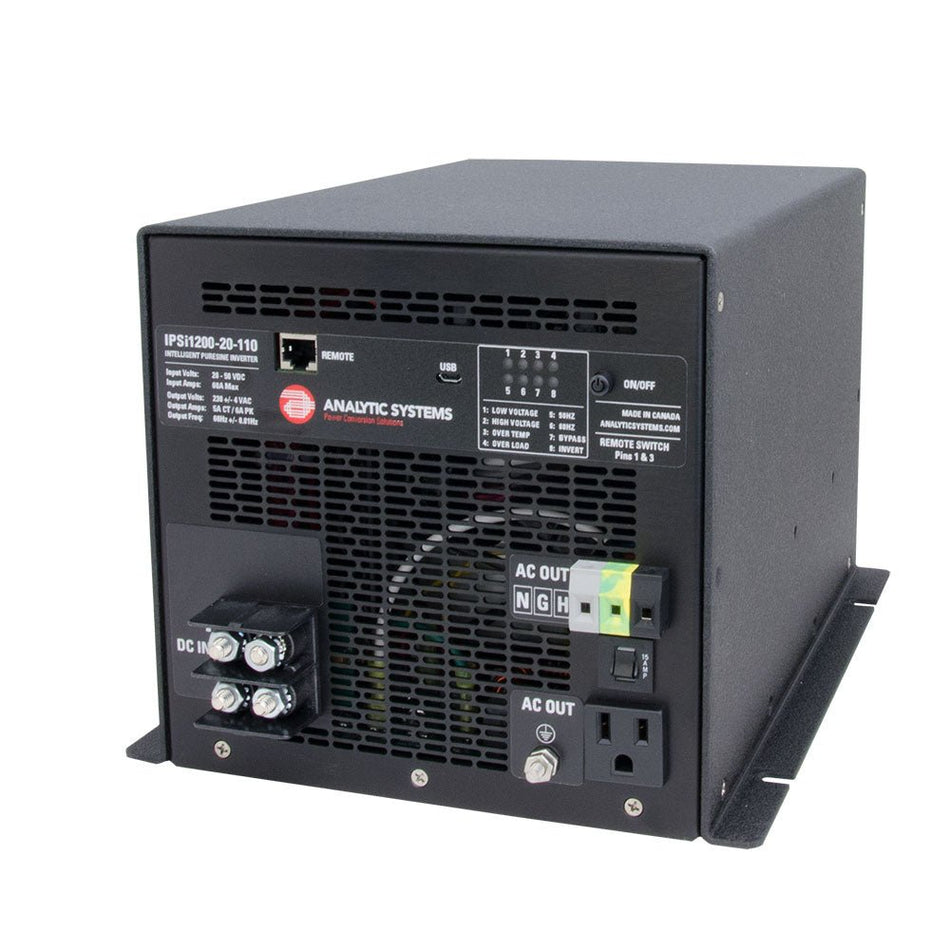 Analytic Systems AC Intelligent Pure Sine Wave Inverter 1200W, 20 - 40V In, 110V Out - Get Tight Gear