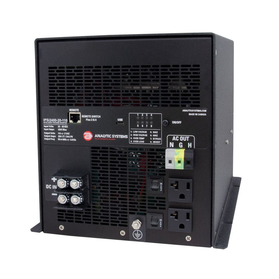 Analytic Systems AC Intelligent Pure Sine Wave Inverter, 2400W, 20 - 40V In, 110V Out - Get Tight Gear