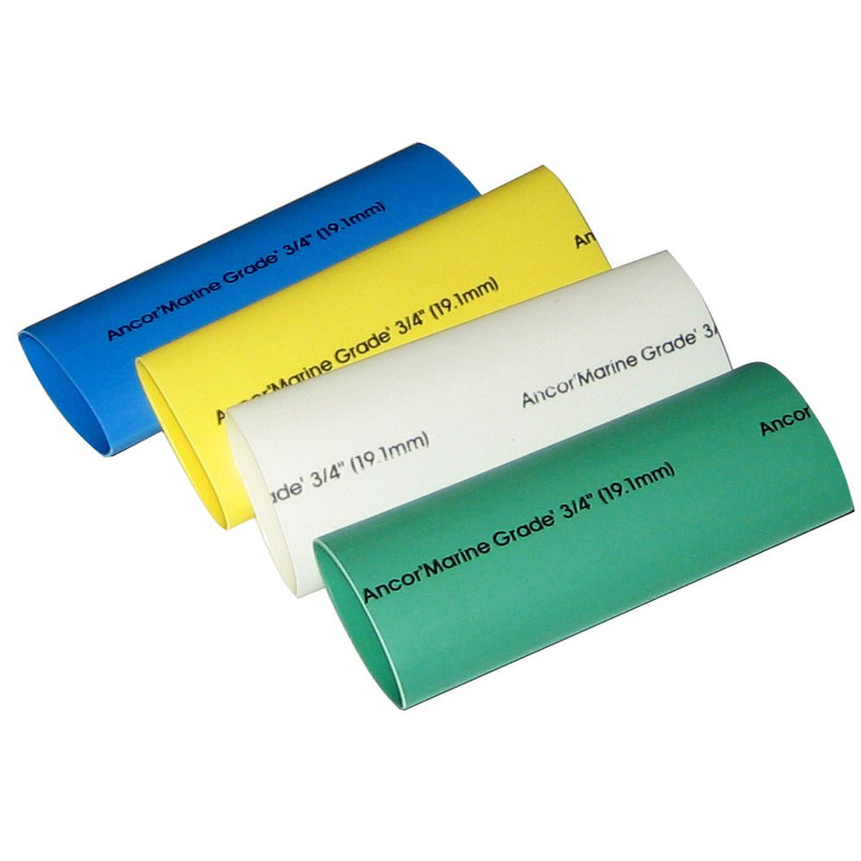Ancor Adhesive Lined Heat Shrink Tubing - 4 - Pack, 3", <18 AWG, Assorted Colors - Get Tight Gear